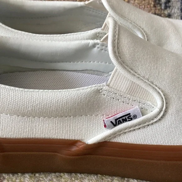 Vans Slip-On Pro Shoes Sneakers Pearl Gum White Tan Size 9 Women’s = 7.5 Mens - Picture 14 of 16
